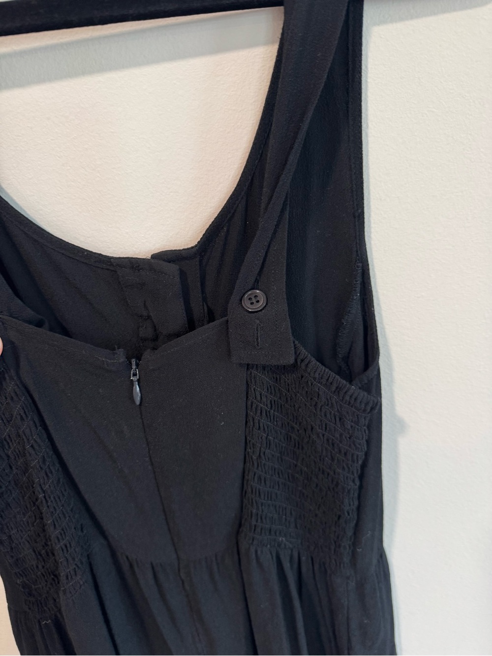 Madewell Black Sleeveless Flowy Button-Front Jumpsuit - Picture 6 of 10